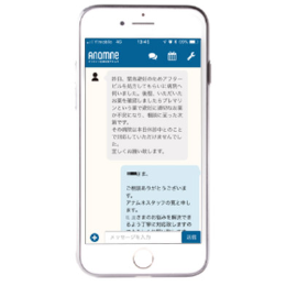 アナムネアプリの利用画面